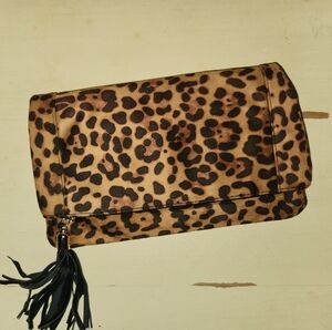 Sole Society Leopard Print Clutch